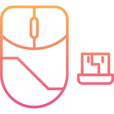 bilgisayar fare basit kutsal kişilerin resmi, vektör çizim