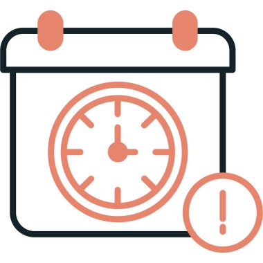 Alarm saat simgesi dosya ana hatları biçiminde