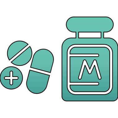 ilaç şişesi ve tabletler