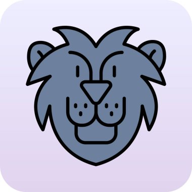 Aslan simgesi vektör illüstrasyonu