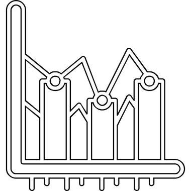 İş haritası simgesi. Beyaz arkaplanda izole edilmiş web tasarımı için iş grafik vektör simgesinin özeti