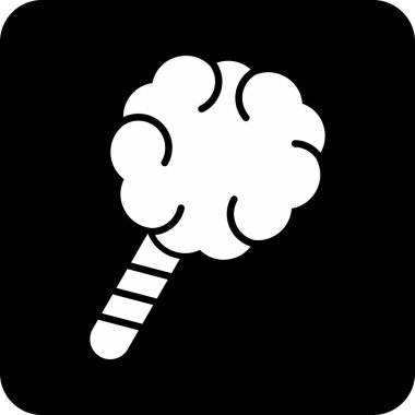 Çubuk siluette pamuk şeker