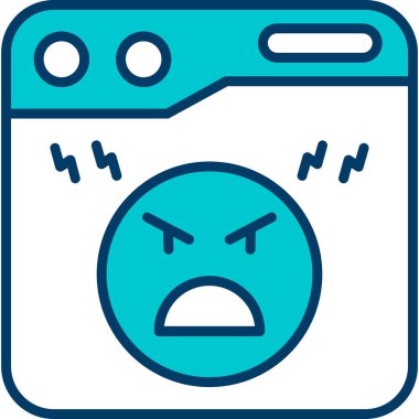 kızgın emoji simgesi tasarım vektör çizimi