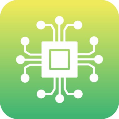 çip simgesi, vektör illüstrasyonu