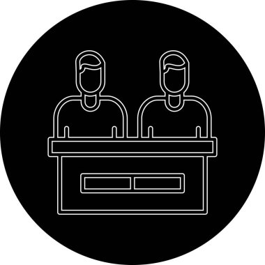 Bir kadın simgesinin vektör illüstrasyonu