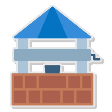 İnşaat evi simgesi, düz stil