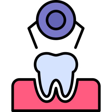 Diş. Web simgesi basit illüstrasyon