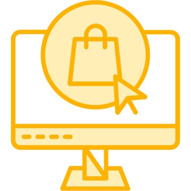 Bilgisayar. Web simgesi basit illüstrasyon