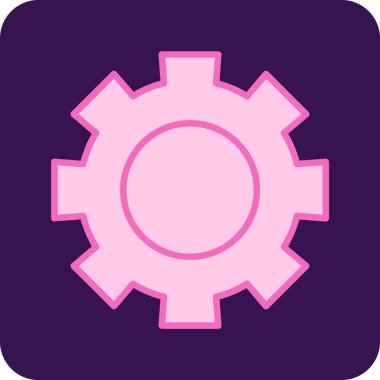 dişli simgesi, vektör illüstrasyonu basit tasarım