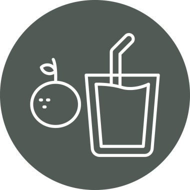 Kokteyl. Web simgesi basit illüstrasyon