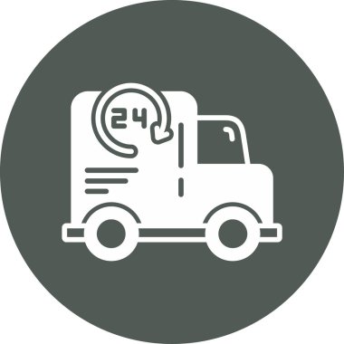 Teslimat Van vektör satırı simgesi