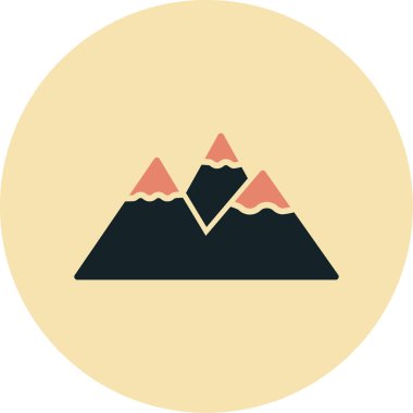 Dağlar. Web simgesi basit illüstrasyon