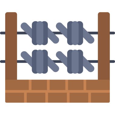 çit simgesi vektör çizimi izole edildi