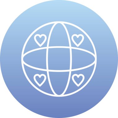 Dünya simgesinin vektör illüstrasyonu