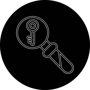 Anahtar simgesi vektör illüstrasyonu