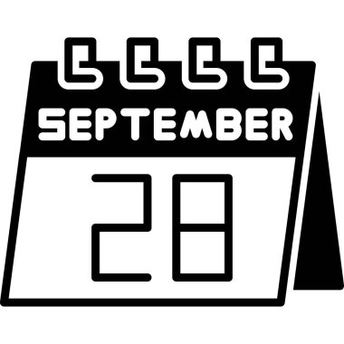 Takvim Eylül vektör simgesi