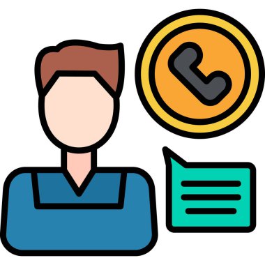 istemci çağırma merkezi renk çizelgesi vektörü