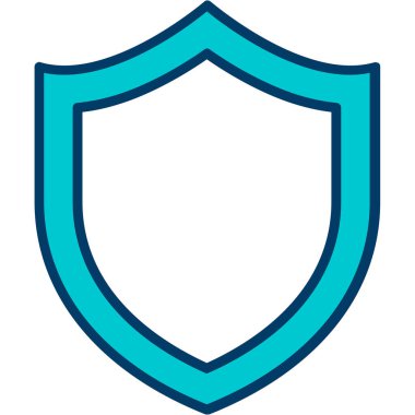 kalkan ikon vektör illüstrasyonu