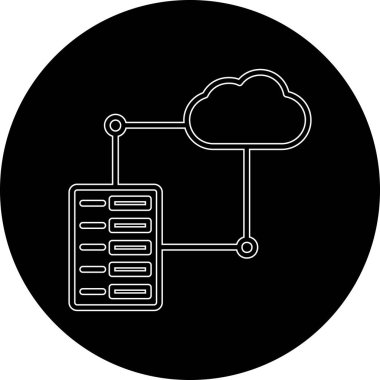 vektör bulut simgesi, basit vektör illüstrasyonu