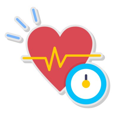 Kalp hızı vektör simgesi