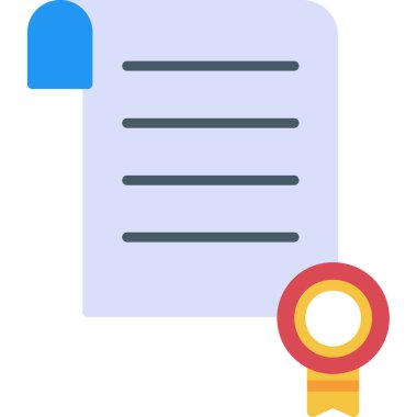 Belge. Web simgesi basit illüstrasyon