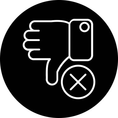 vektör başparmak aşağı simgesi