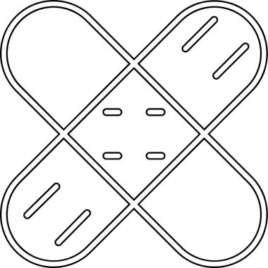 Tıbbi hap ikonu, basit biçim