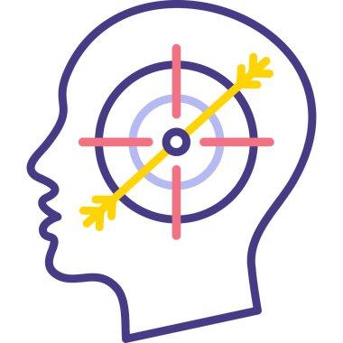 Beyin. Web simgesi basit illüstrasyon