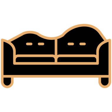 Kanepe. Web simgesi basit illüstrasyon