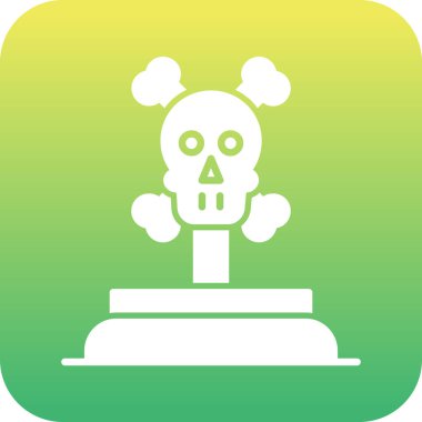 Benzersiz ölüm kafatası vektör simgesi