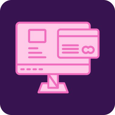 Bilgisayar. Web simgesi basit illüstrasyon