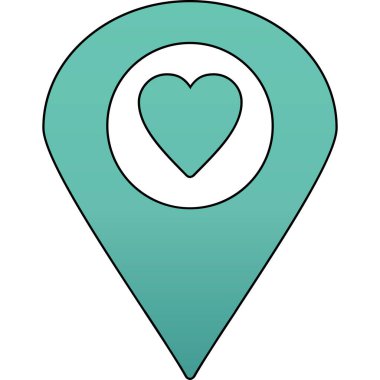 Harita işaretleyici simgesi ana hat biçiminde