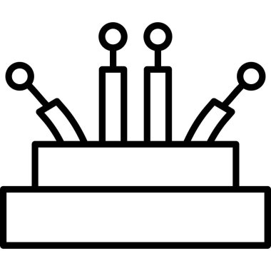 Doğum günü pastası ikonu ana hatları vektörü. Doğum günü partisi. kek