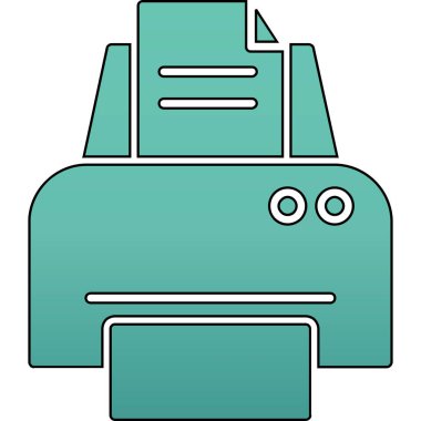 Yazıcı. Web simgesi basit illüstrasyon