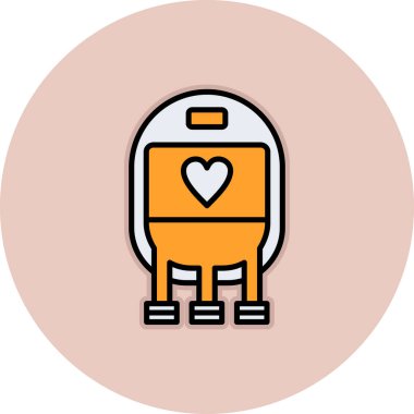 Vektör illüstrasyonu, robot simgesi arkaplanı