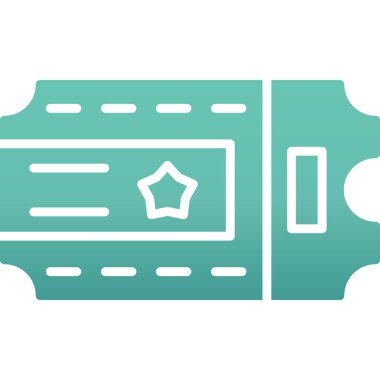 bilet ikonu vektör illüstrasyonu