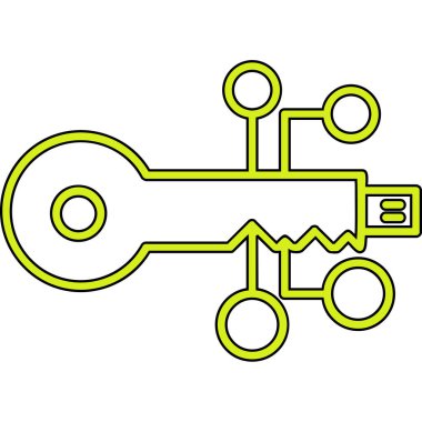 anahtar simgesi, vektör illüstrasyonu