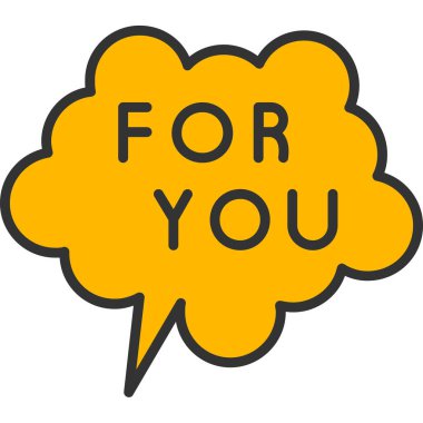 Konuşma balonu simgesinin illüstrasyon tasarımı