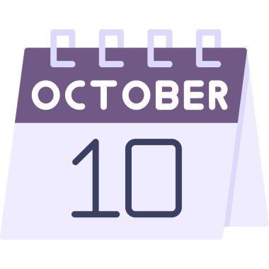 Takvimde 10 günlük tarih.