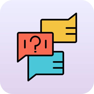 Soru işareti çizimi beyaz arkaplanda izole edildi