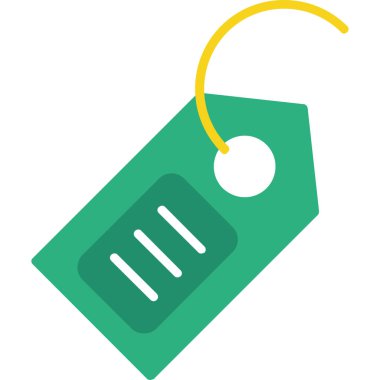 Etiketi düz vektör simgesi