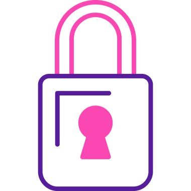 asma kilit ikon vektör çizimi