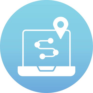 gps konum simgesi doldurulmuş dış hat biçimi