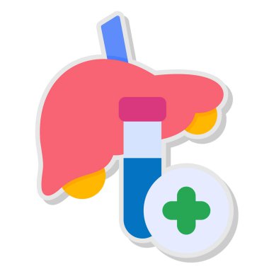 Karaciğer. Web simgesi basit illüstrasyon