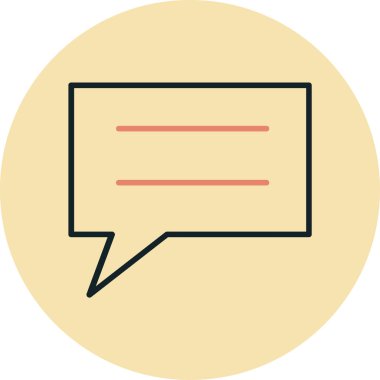 Kabarcık sohbet simge vektör çizim