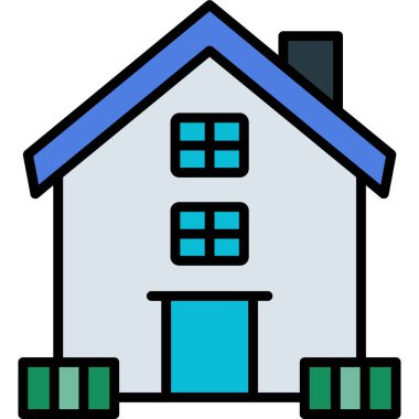 Ev. Web simgesi basit illüstrasyon