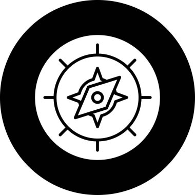 Pusula. Web simgesi basit illüstrasyon