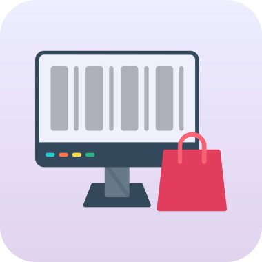 çevrimiçi alışveriş vektörü simgesi