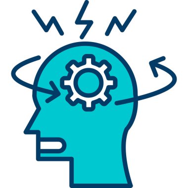 beyin ikonu vektör illüstrasyonu