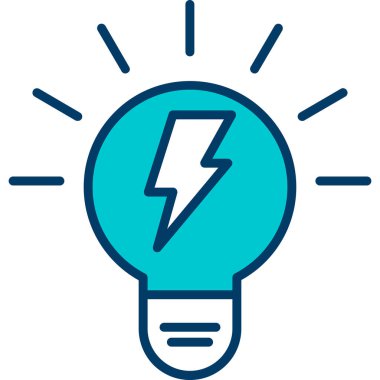 Elektrik ışık ampul vektör simgesi